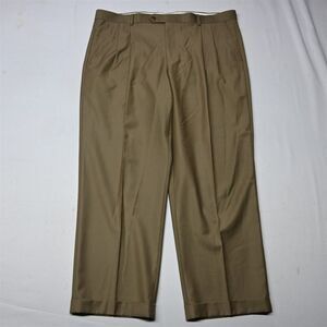 Daniel Cremieux Signature 40x29 Khaki Pleated‎ Cuffed Mens Dress Pants